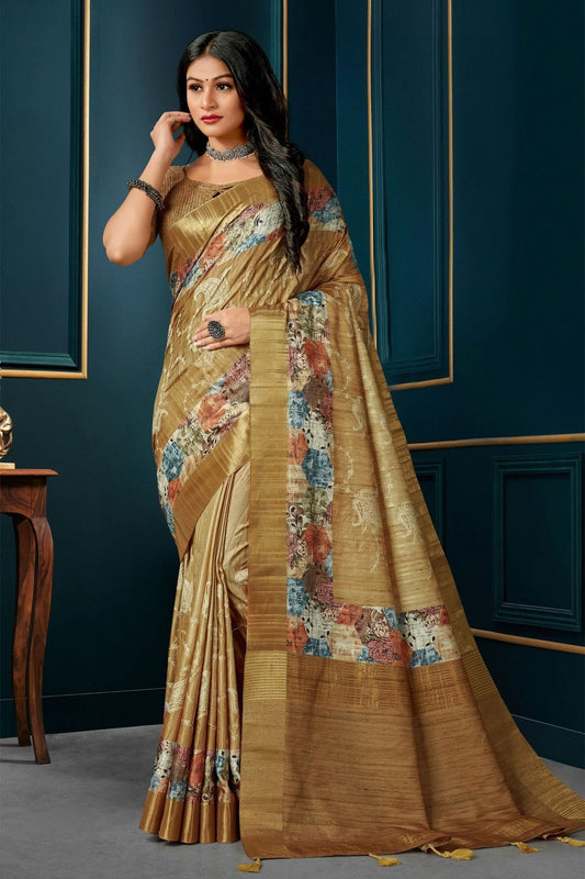 Beige Colour Kotha Silk Traditional Saree LC1121654