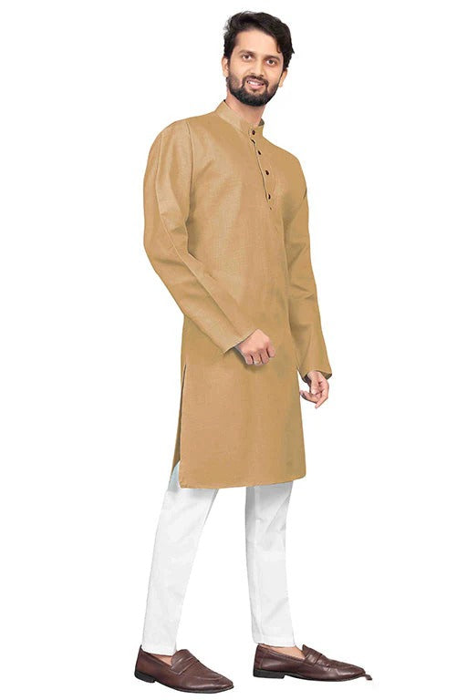 Beige Colour Kurta Pajama In Cotton KP1210209 A