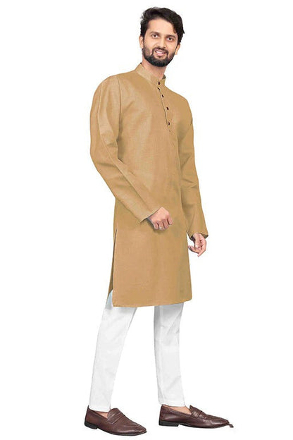 Beige Colour Kurta Pajama In Cotton KP1210209 A