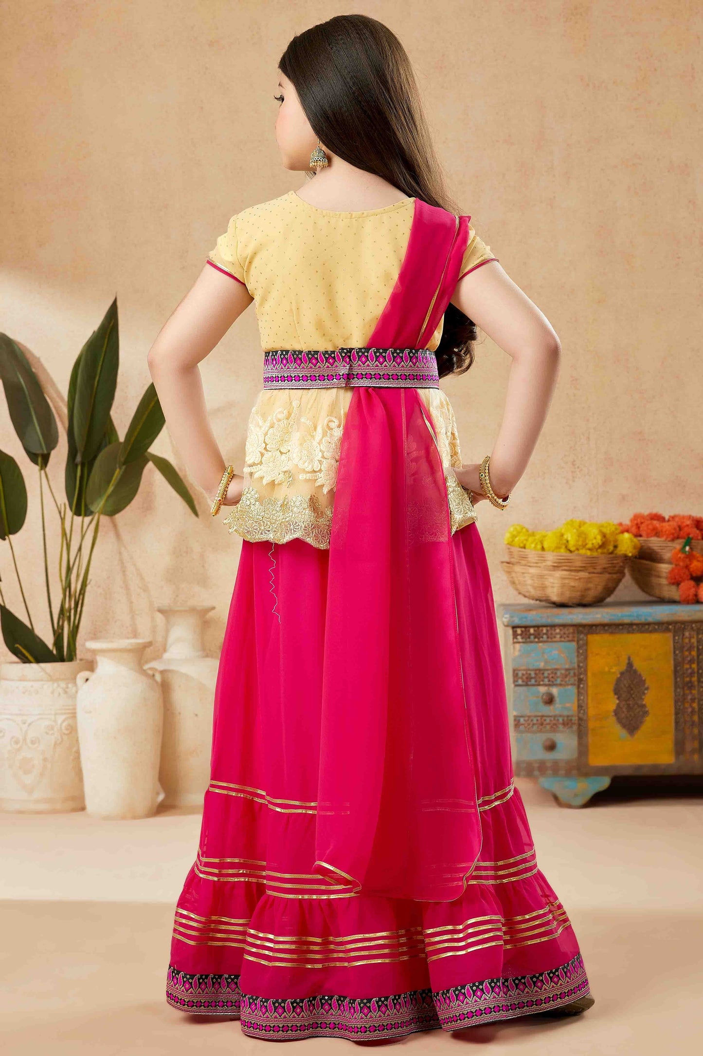 Beige Colour Net Lehenga Suit GW1070776 A