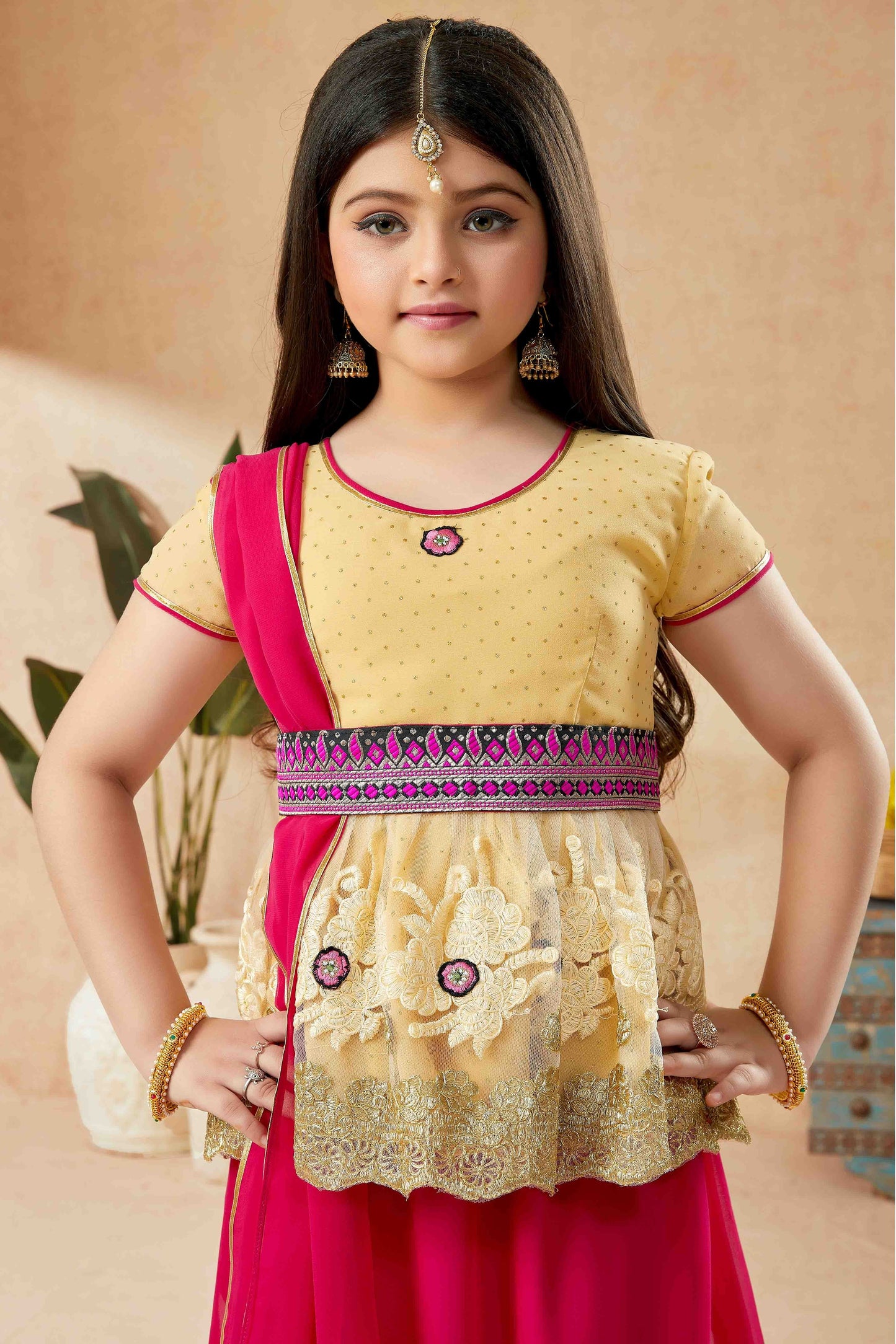 Beige Colour Net Lehenga Suit GW1070776 B