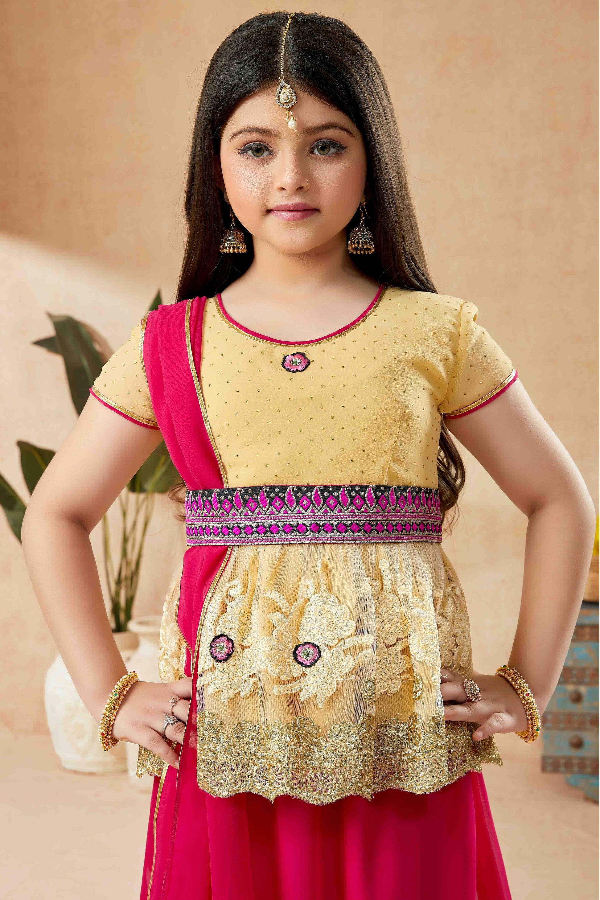 Beige Colour Net Lehenga Suit GW1070776 B