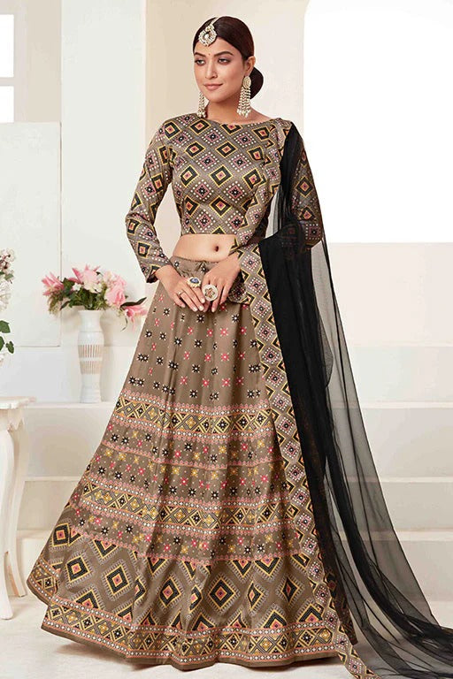 Beige Colour Silk Designer Lehenga Choli LC1240090