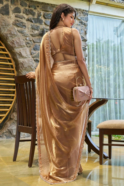 Beige Colour Silk Designer Saree SD1121905 A