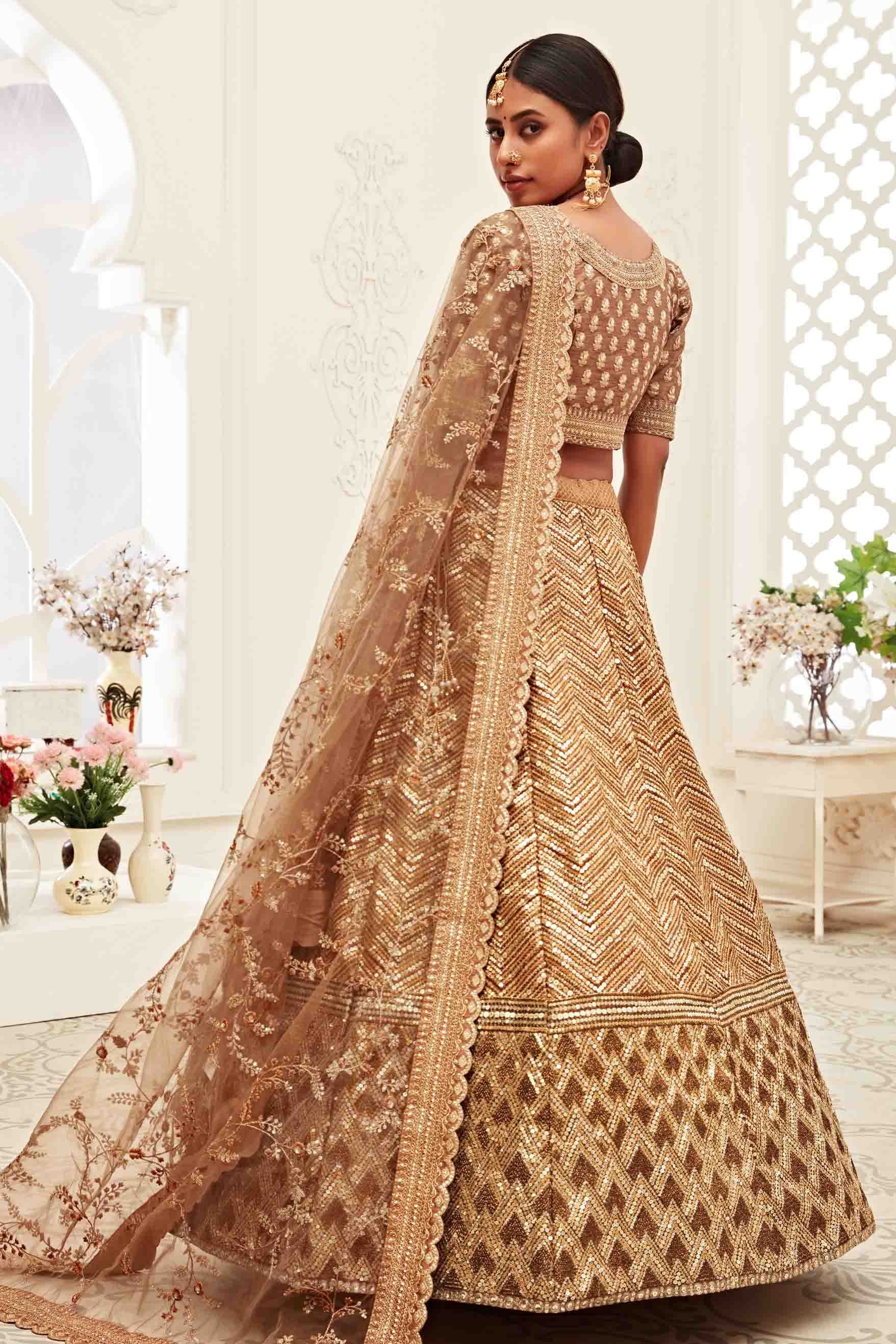 Beige Silk Designer Lehenga Choli LC1010154 A