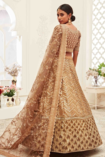 Beige Silk Designer Lehenga Choli LC1010154 A