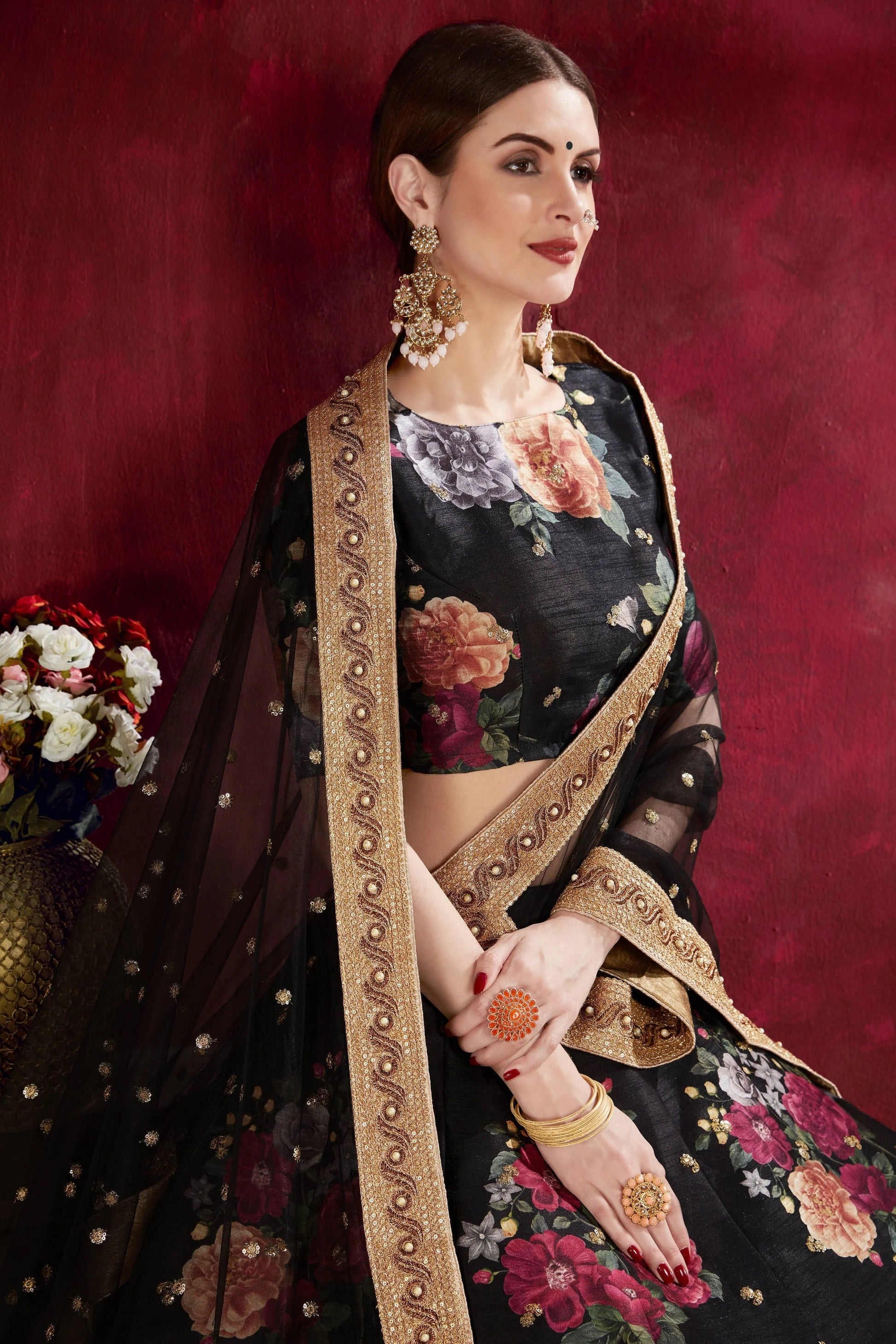 Black Banglori Silk Designer Lehenga Choli LC1010142 B