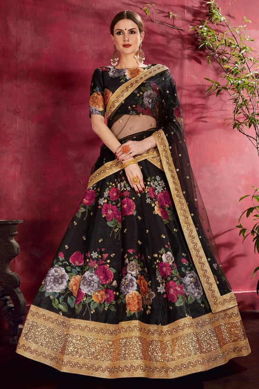 Black Banglori Silk Designer Lehenga Choli LC1010142
