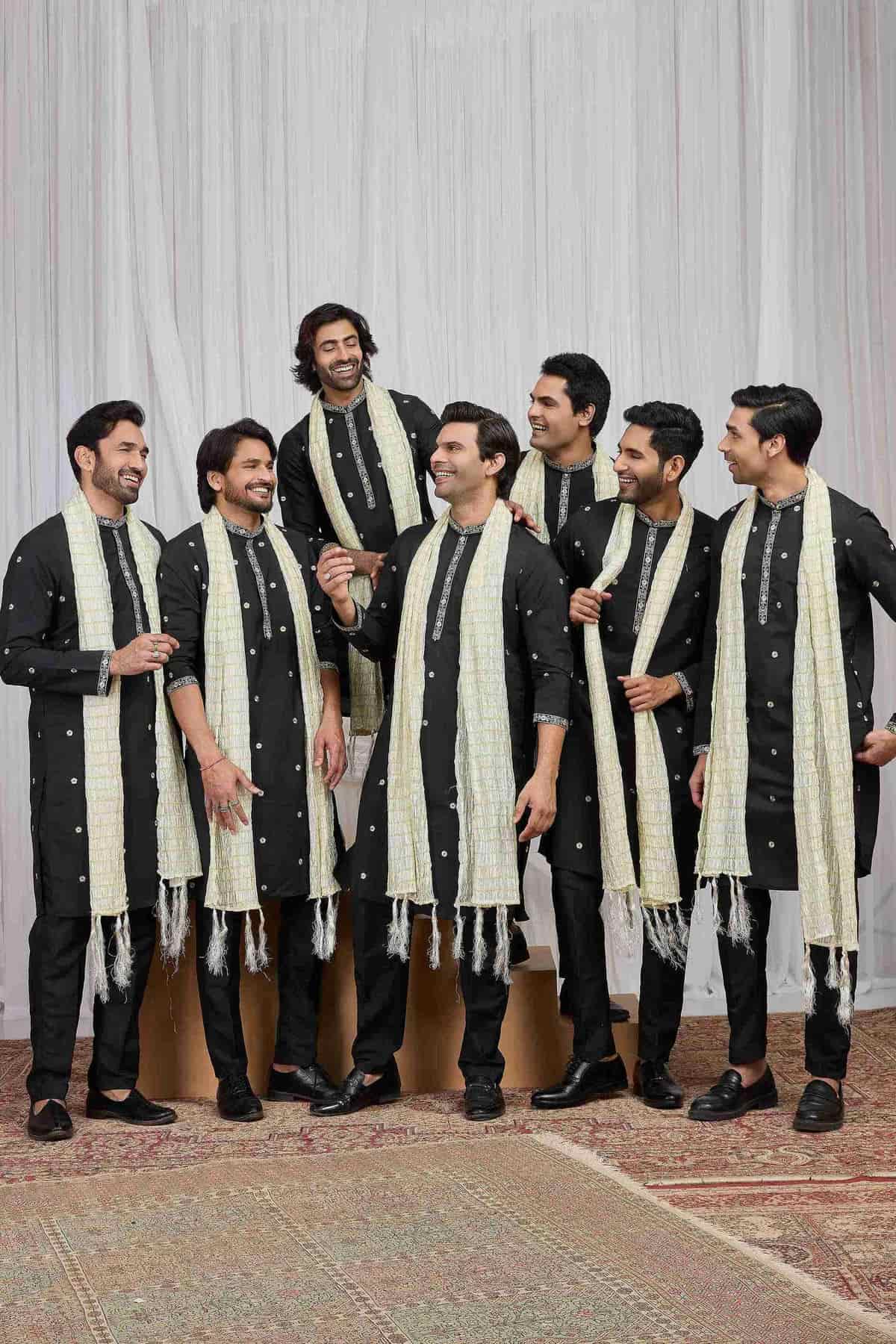 Black Colour Art Silk Embroidery Work Kurta Pajama With Dupatta