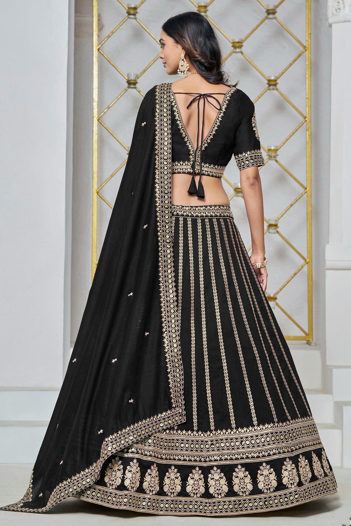 Black Colour Art Silk Lehenga Choli LC1050641 A