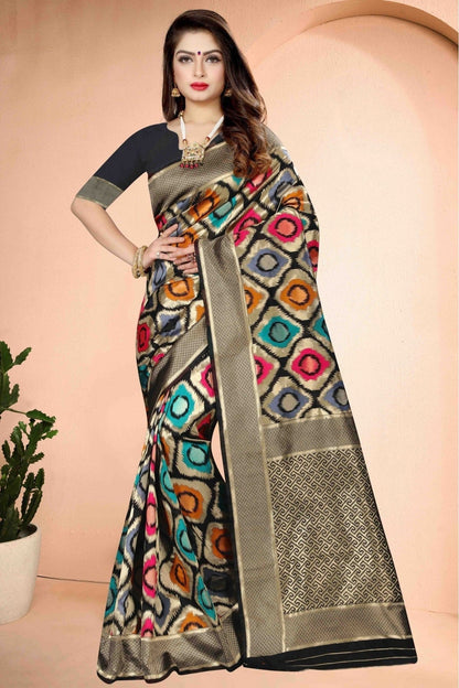 Black Colour Banarasi Art Silk Traditional Saree SD1120740 A