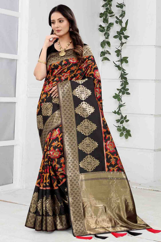 Black Colour Banarasi Art Silk Woven Saree SD1120860