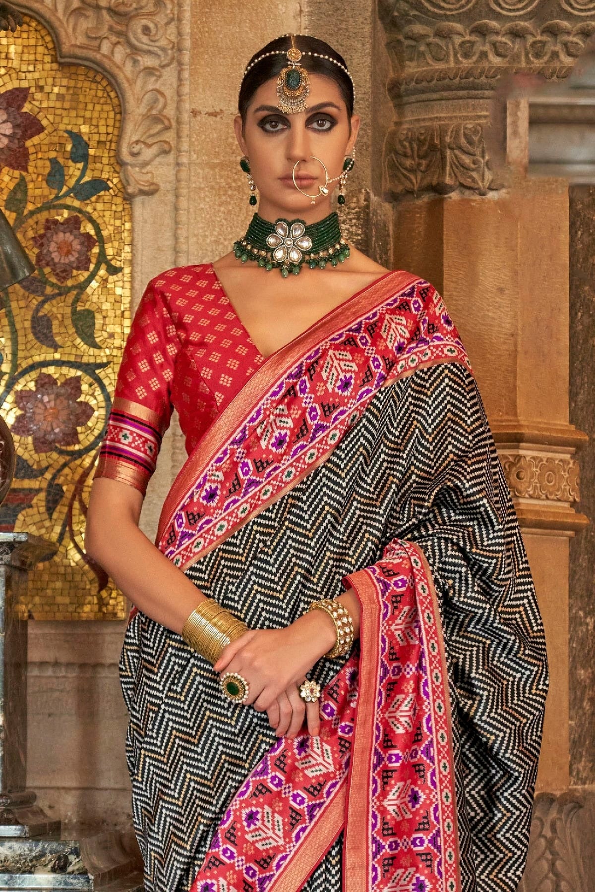 Black Colour Banarasi Silk Saree SD1110268 A
