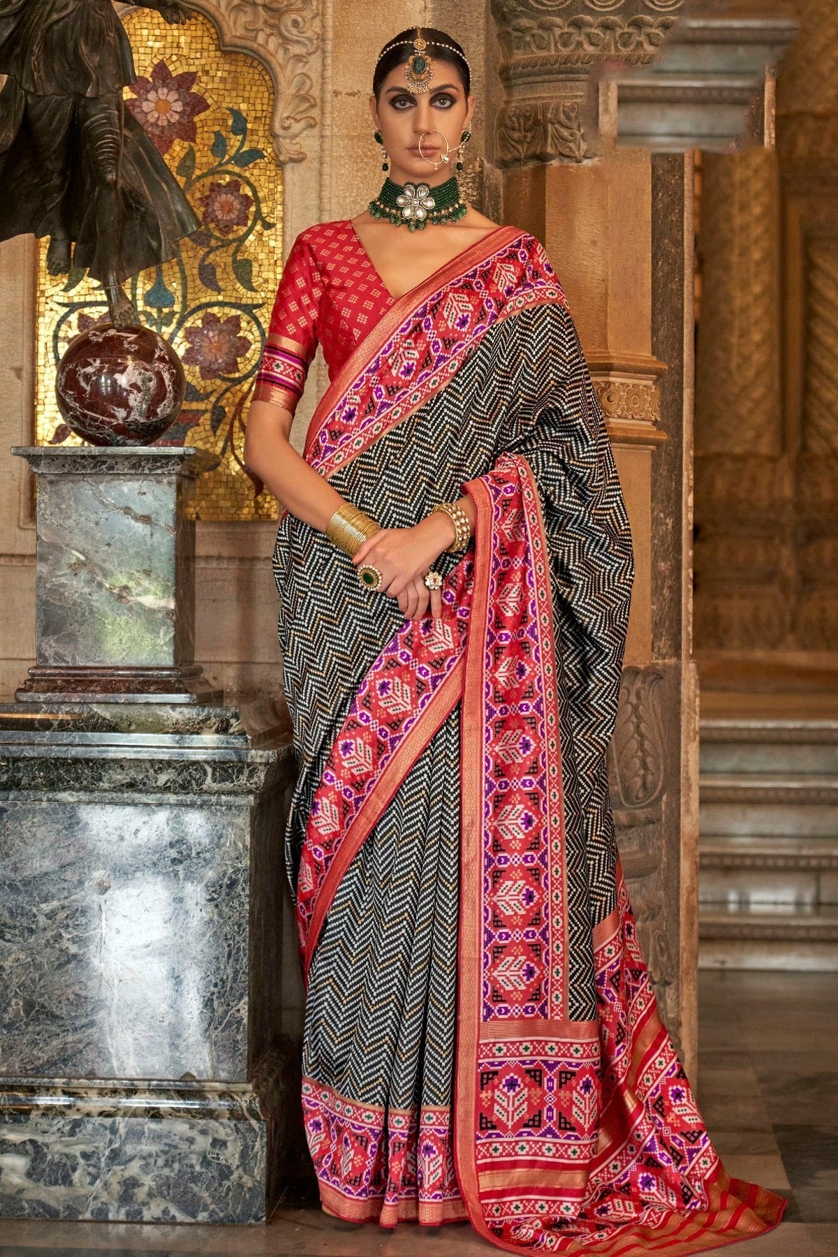 Black Colour Banarasi Silk Saree SD1110268