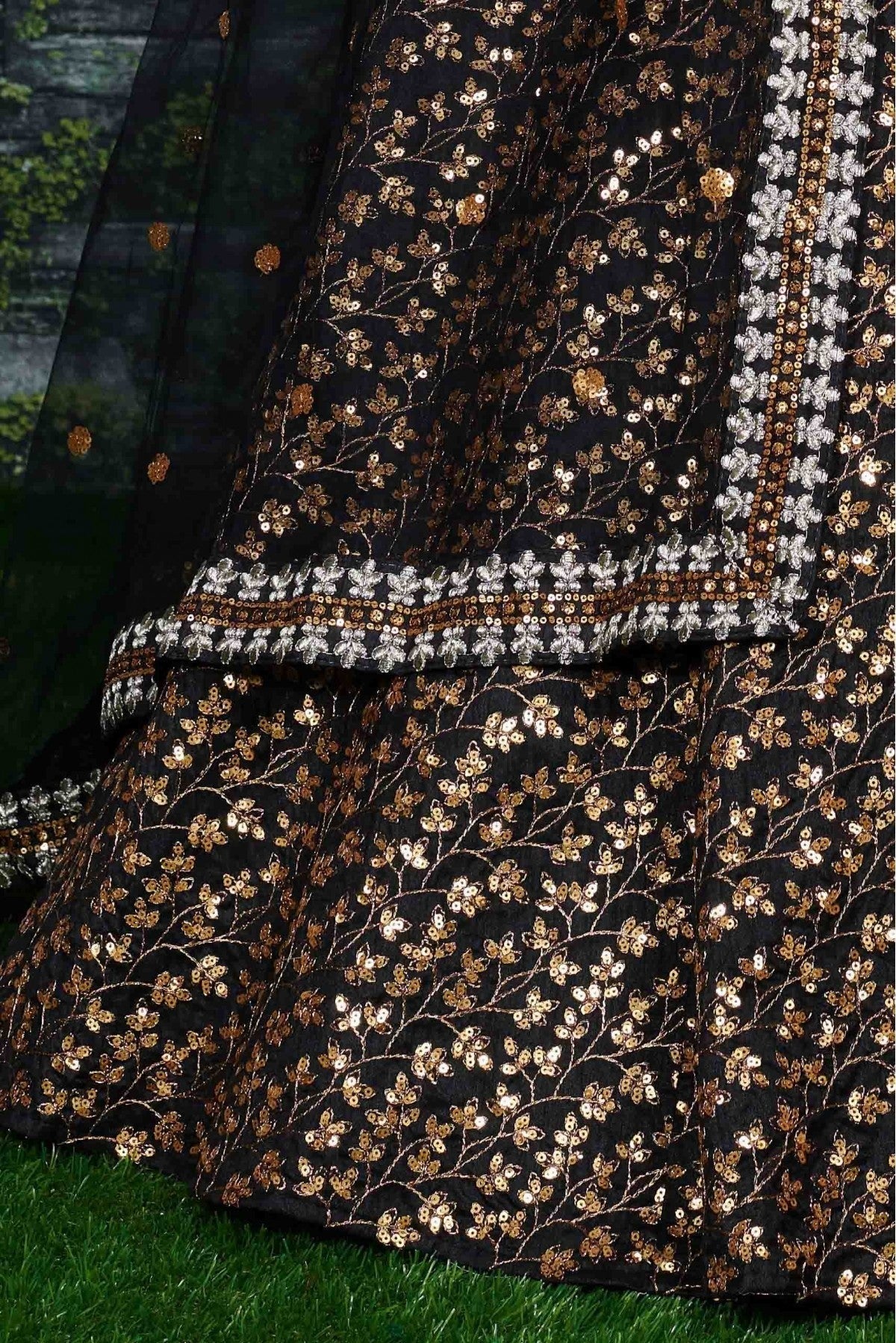 Black Colour Banglori Silk Lehenga Choli LC1010011 C