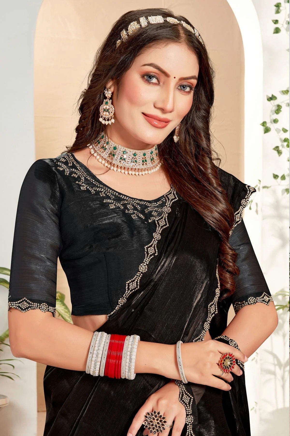 Black Colour Burberry Silk Designer Saree SD1121815 A