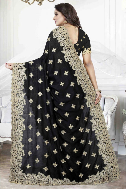 Black Colour Cherry Silk Designer Saree SD1120485 A