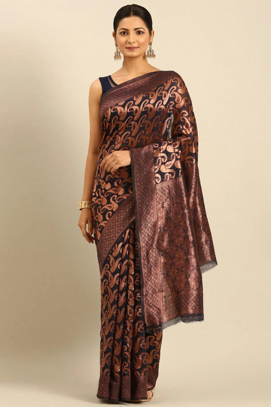 Black Colour Cotton Traditional Saree SD1102502