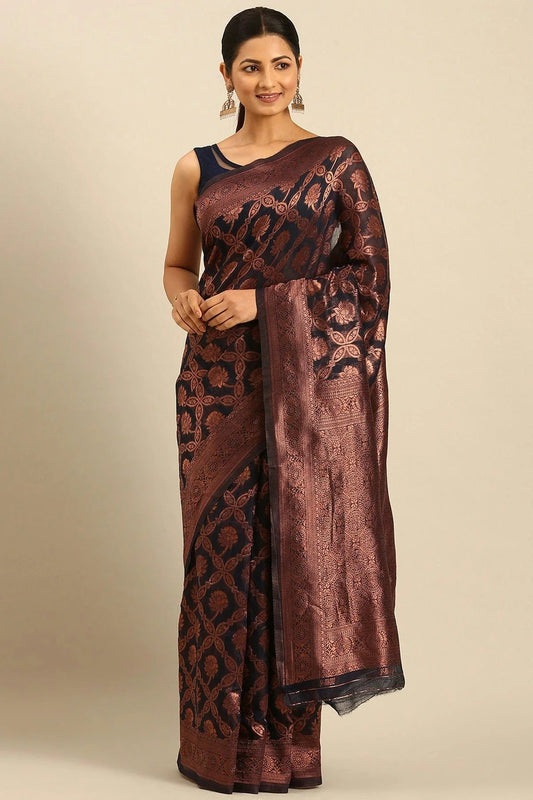 Black Colour Cotton Traditional Saree SD1102508