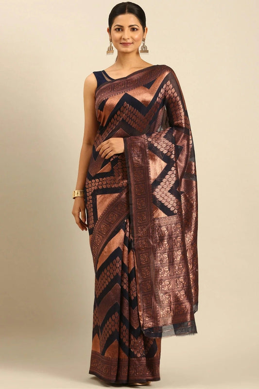 Black Colour Cotton Traditional Saree SD1102519