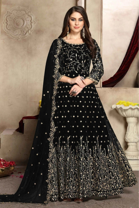 Black Colour Georgette Anarkali Suit SM1050022