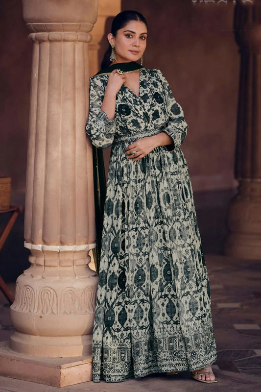 Black Colour Georgette Anarkali Suit SM1140083