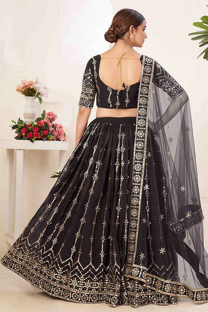 Black Colour Georgette Designer Lehenga Choli LC1240026 A
