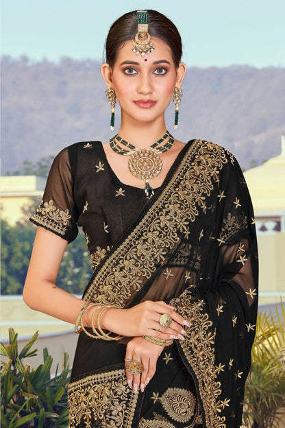 Black Colour Georgette Designer Saree LC1121375 A