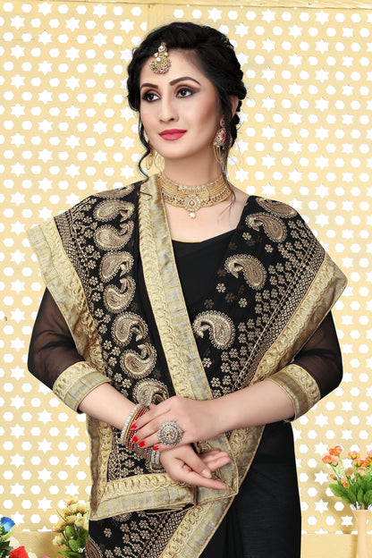 Black Colour Georgette Designer Saree LC1121549 A