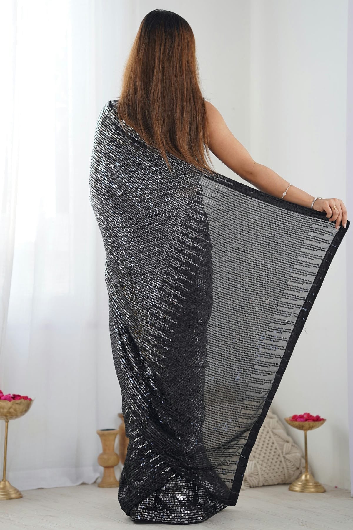 Black Colour Georgette Designer Saree SD1111945 A