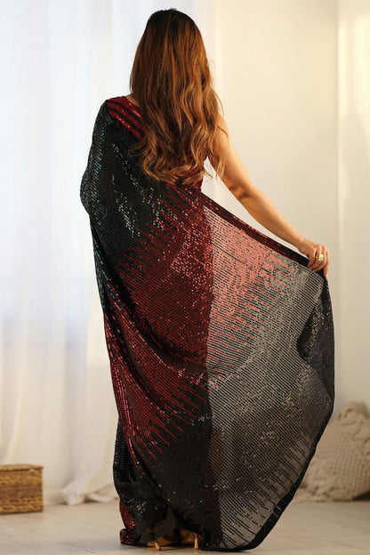 Black Colour Georgette Designer Saree SD1111946 A
