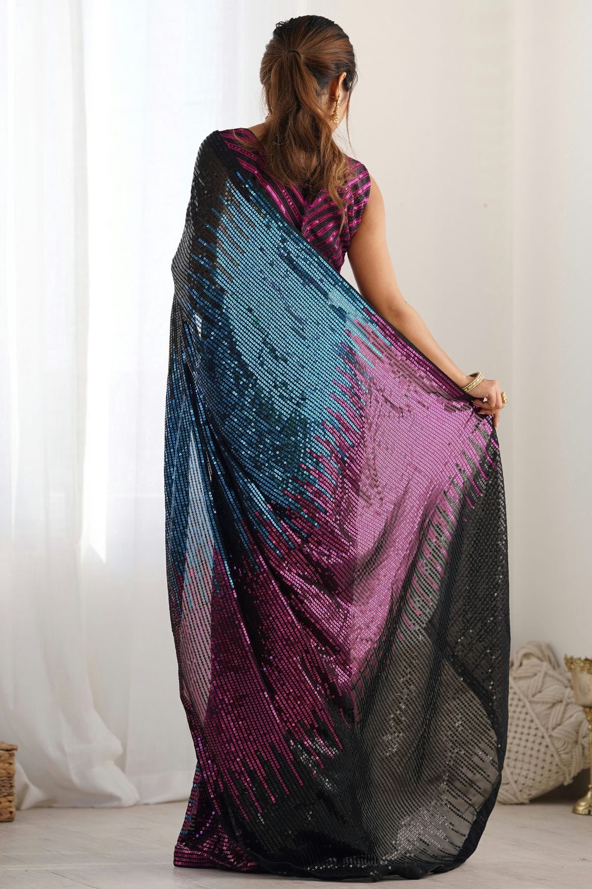 Black Colour Georgette Designer Saree SD1111947 A