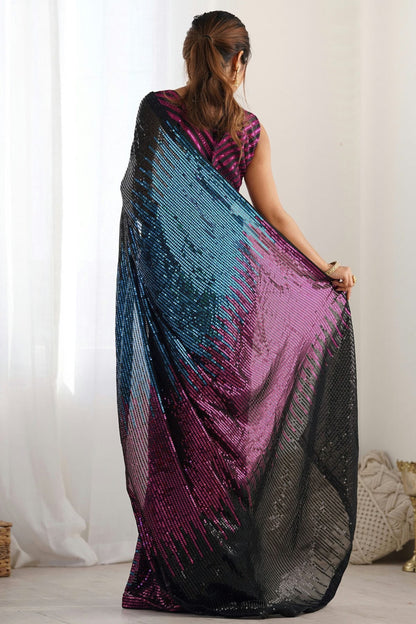 Black Colour Georgette Designer Saree SD1111947 A