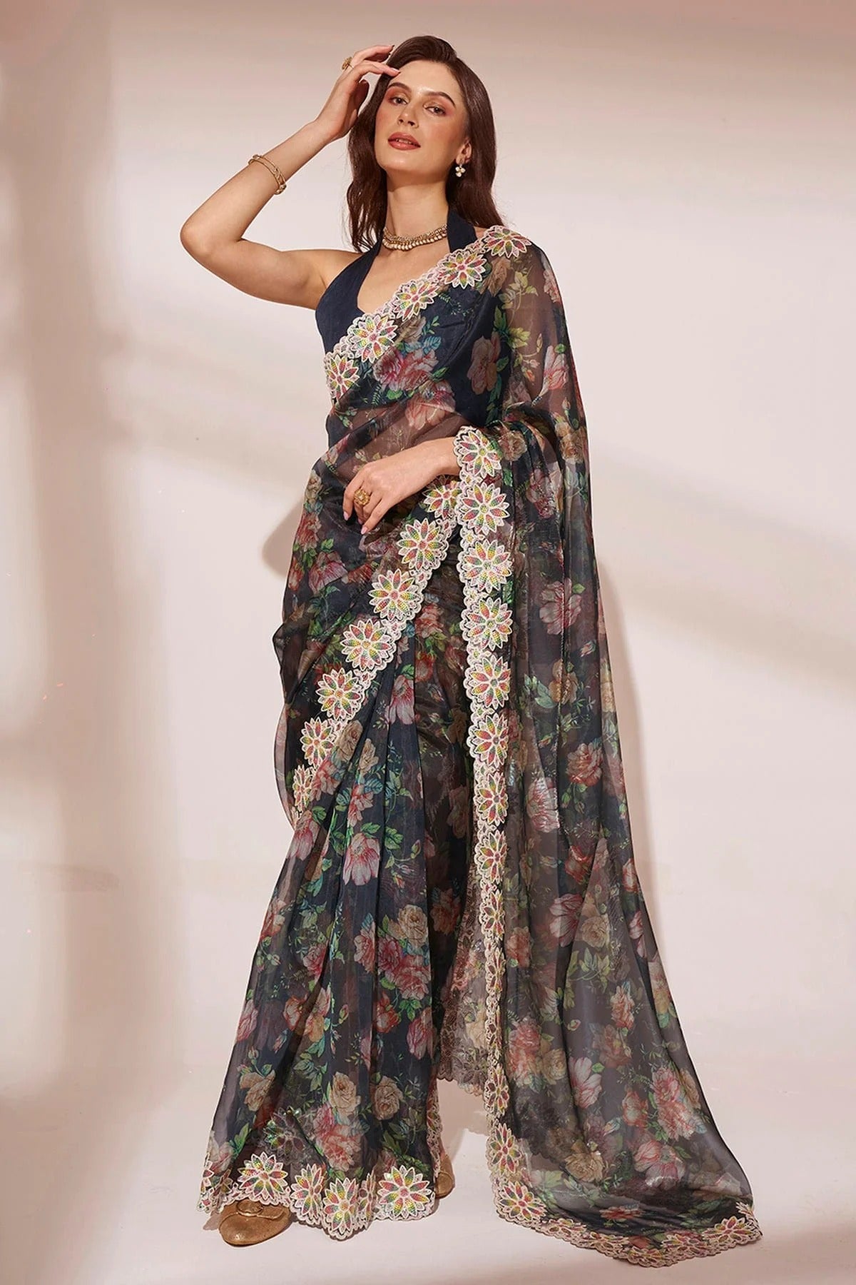 Black Colour Jimmy Choo Saree SD1110441