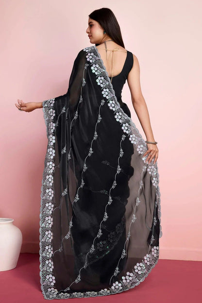Black Colour Jimmy Choo Saree SD1110458 A
