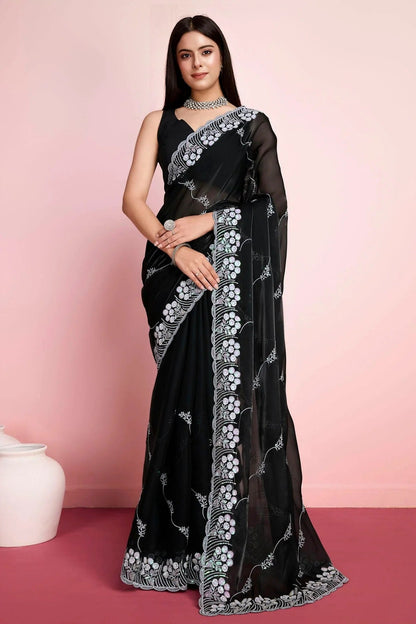 Black Colour Jimmy Choo Saree SD1110458