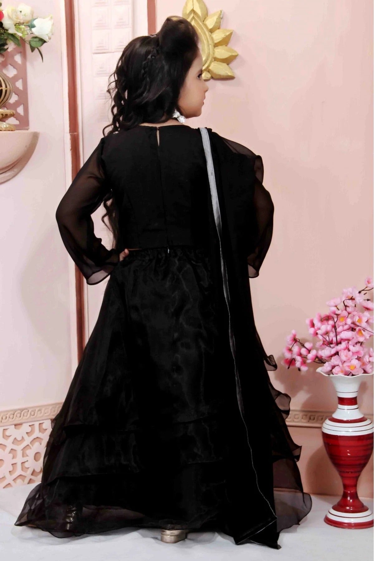 Black Colour Organza Party Wear Lehenga Choli GW1070008 A