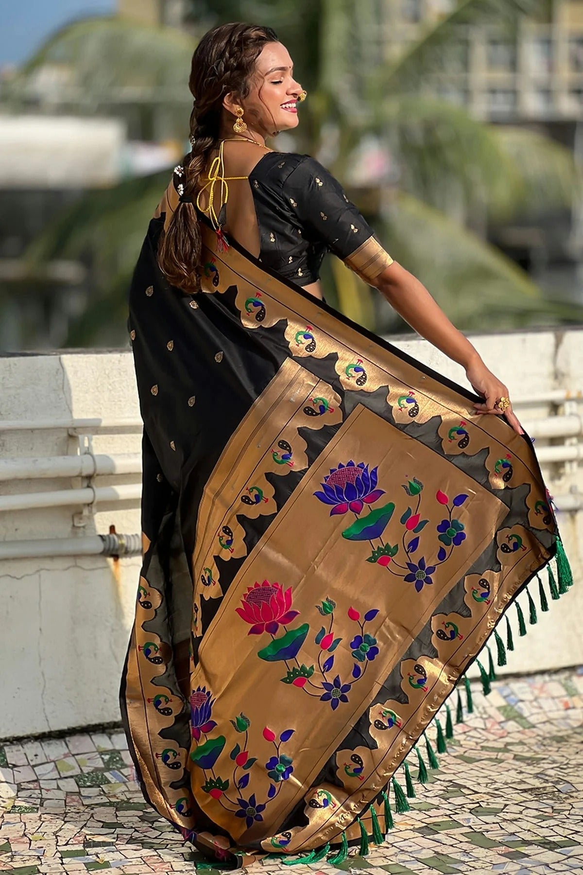 Black Colour Paithani Silk Paithani Saree SD1110953 A