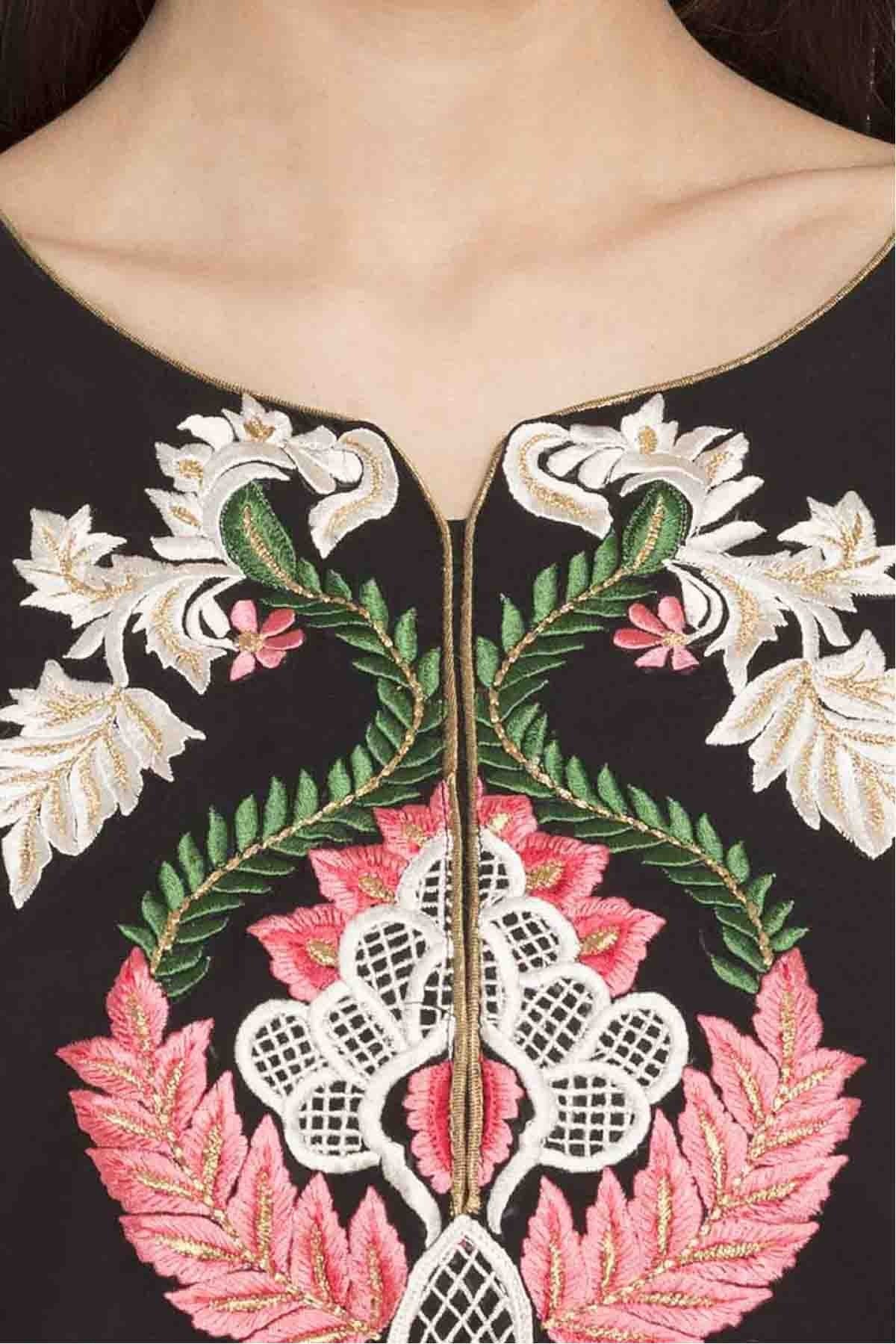 Black Colour Plus Size Faux Georgette Palazzo Suit BW1070171 B