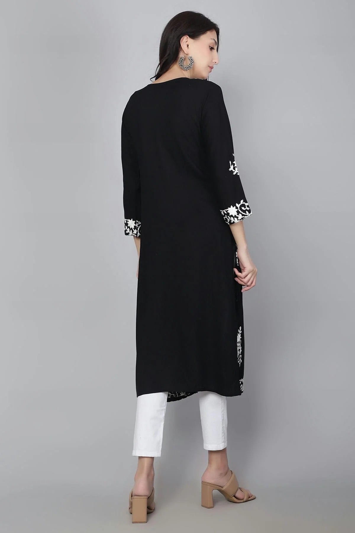 Black Colour Rayon Kurti KR1111122 A