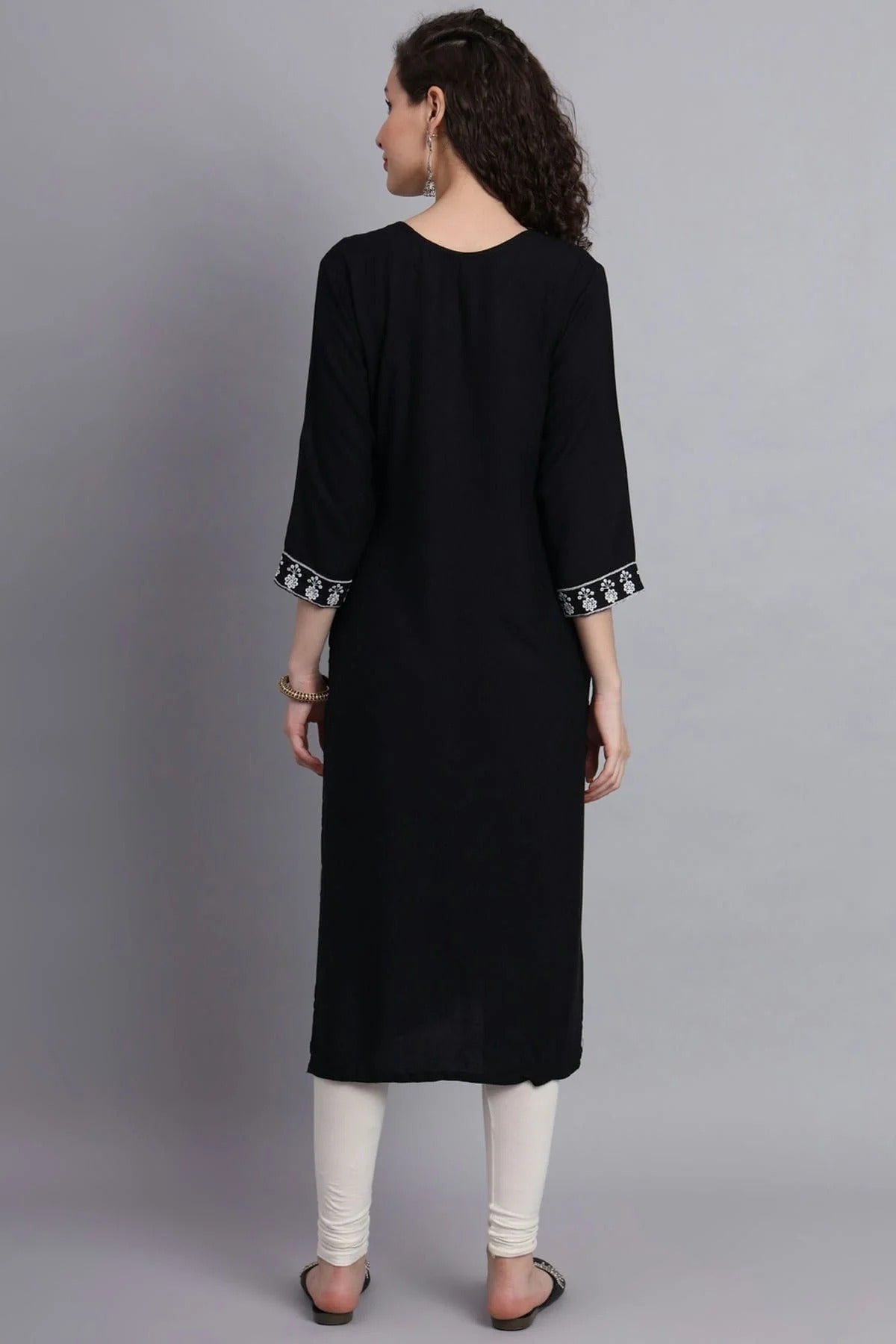 Black Colour Rayon Kurti KR1111141 A
