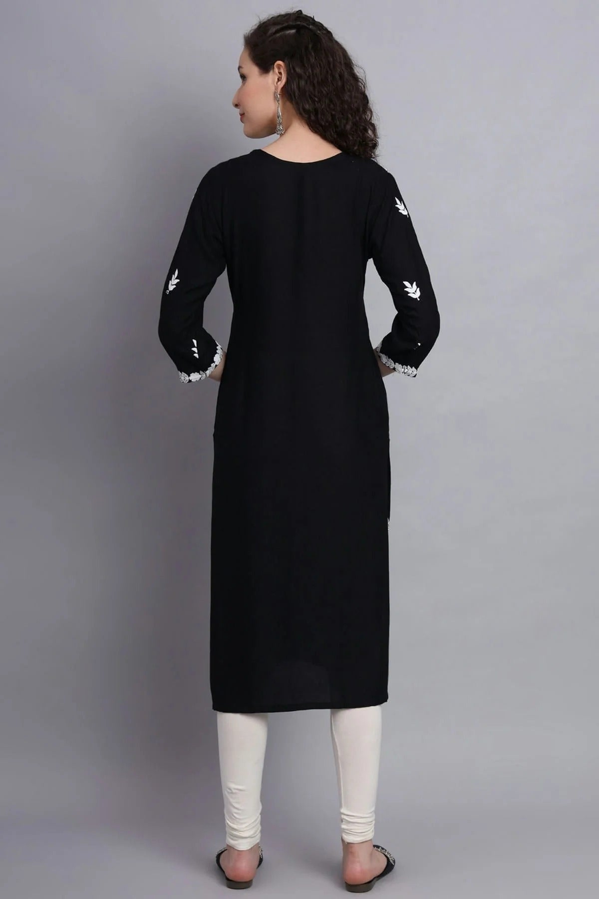 Black Colour Rayon Kurti KR1111145 A