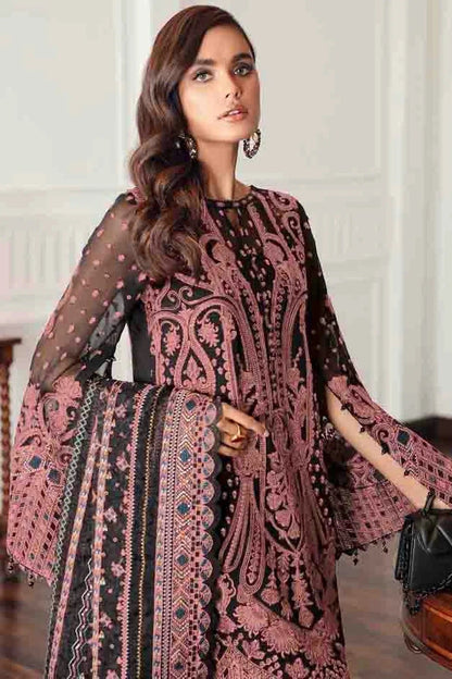Black Colour Semi Stitched Faux Georgette Pakistani Suit SM1140710 A