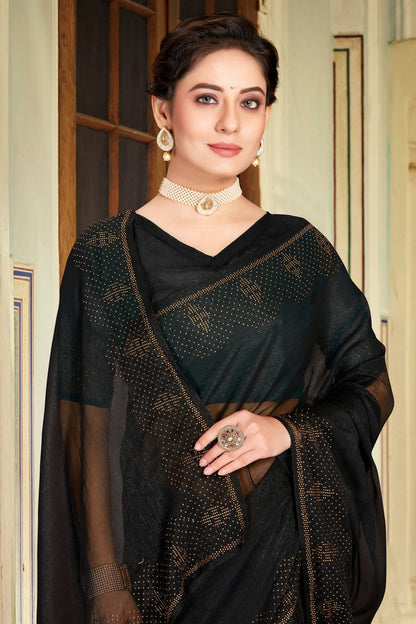 Black Colour Silk Designer Saree LC1121477 A