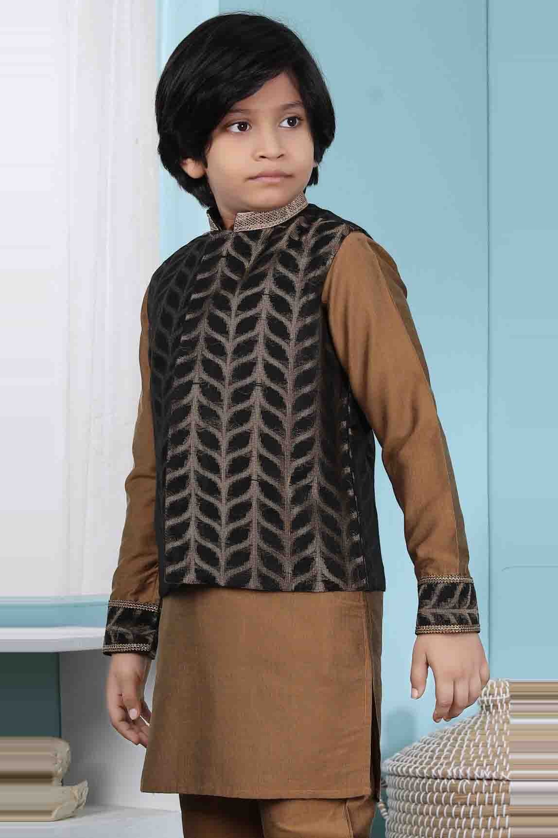 Black Colour Silk Jacket BW1070133 A