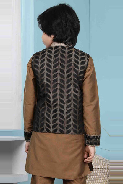 Black Colour Silk Jacket BW1070133 C