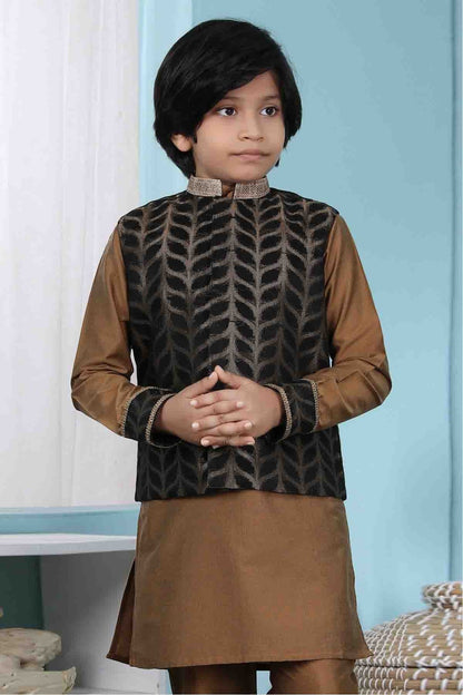 Black Colour Silk Jacket BW1070133