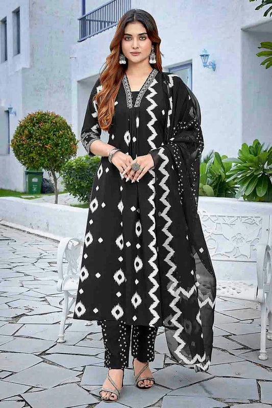 Black Colour Viscose Stitched Suit SS1113331