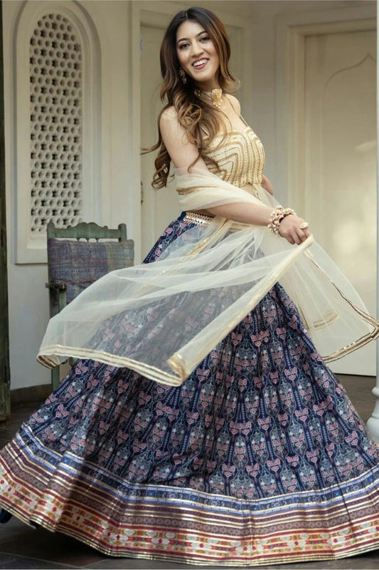 Blue Colour Art Silk Lehenga Choli LC1010296