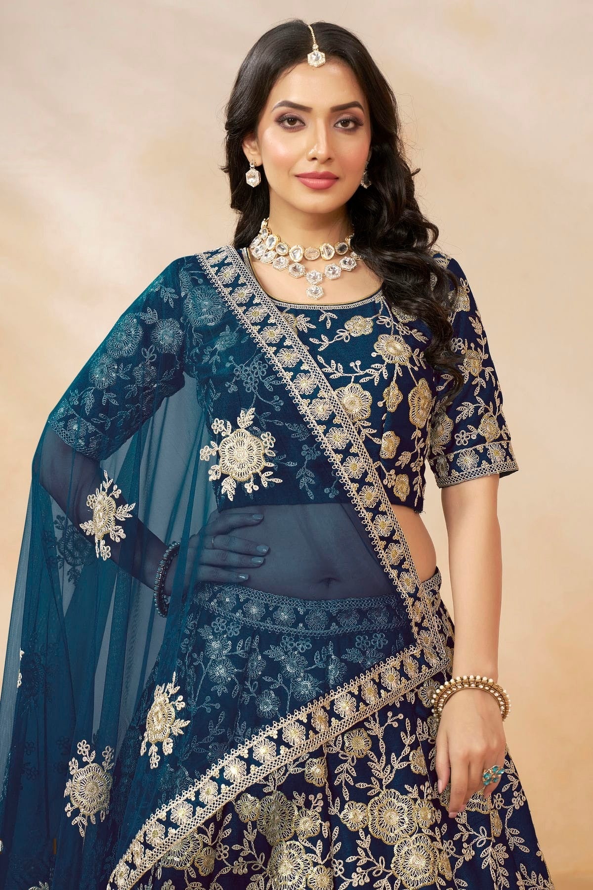Blue Colour Art Silk Lehenga Choli LC1050635 B